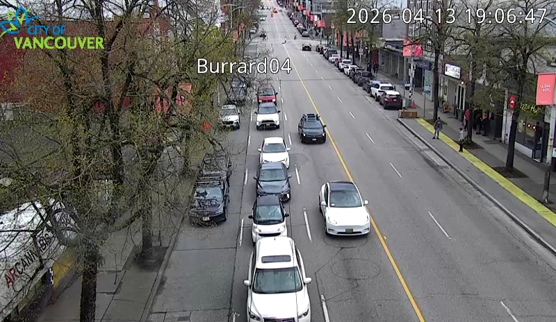 Burrard St & W 4th Ave - West