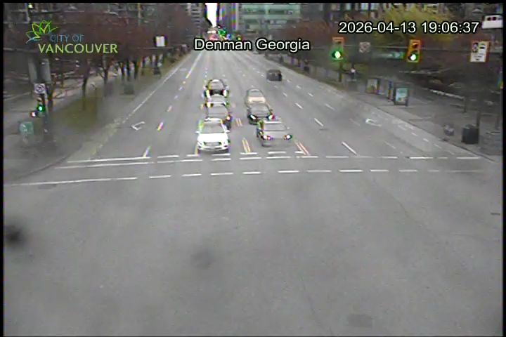 W Georgia St & Denman St - East