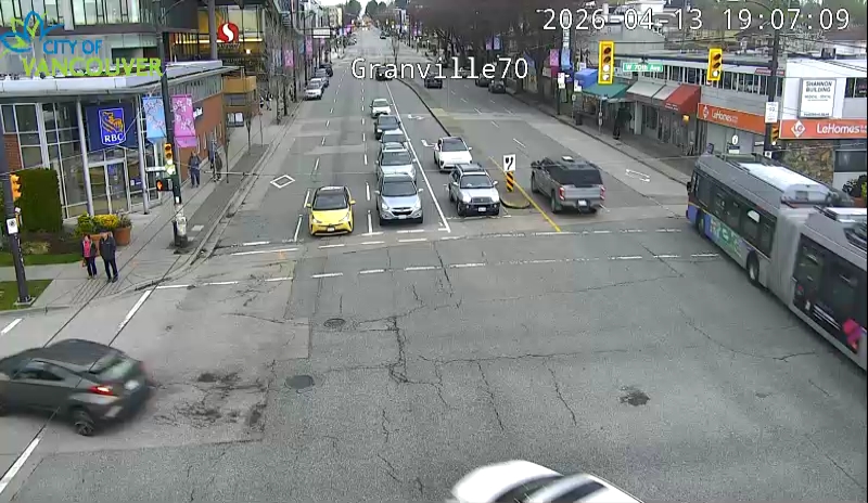 Granville St & W 70th Ave - N