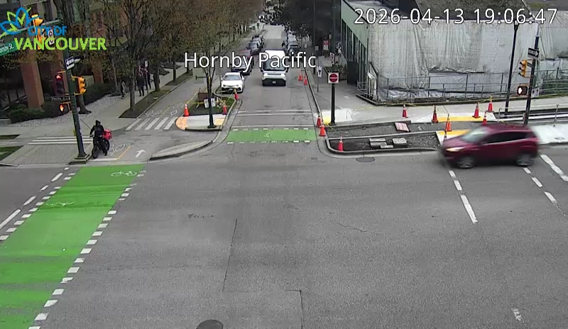 Hornby St and Pacific St - South